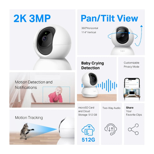 TAPO C210 Pan/Tilt Home Security Wi-Fi Camera