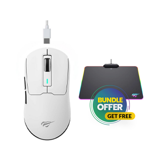 Havit MS969WB Wireless Gaming Mouse With Havit MP909 RGB Mousepad