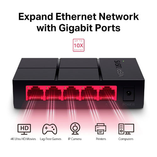 MS105G <br>5-Port 10/100/1,000 Mbps Desktop Switch