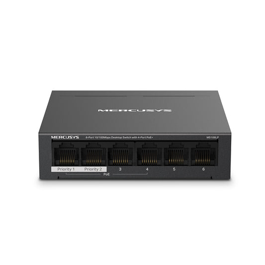 MS106LP 6-Port 10/100Mbps Desktop Switch with 4-Port PoE+