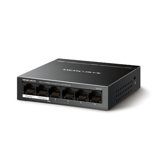 MS106LP 6-Port 10/100Mbps Desktop Switch with 4-Port PoE+