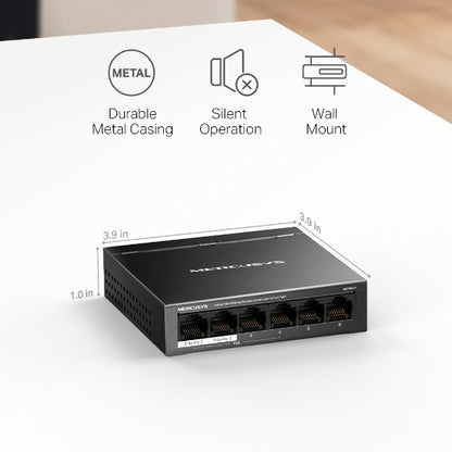 MS106LP 6-Port 10/100Mbps Desktop Switch with 4-Port PoE+