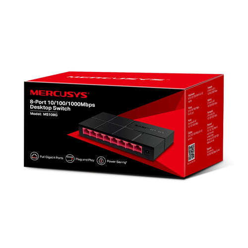 MS108G <br> 8-Port 10/100/1,000 Mbps Desktop Switch