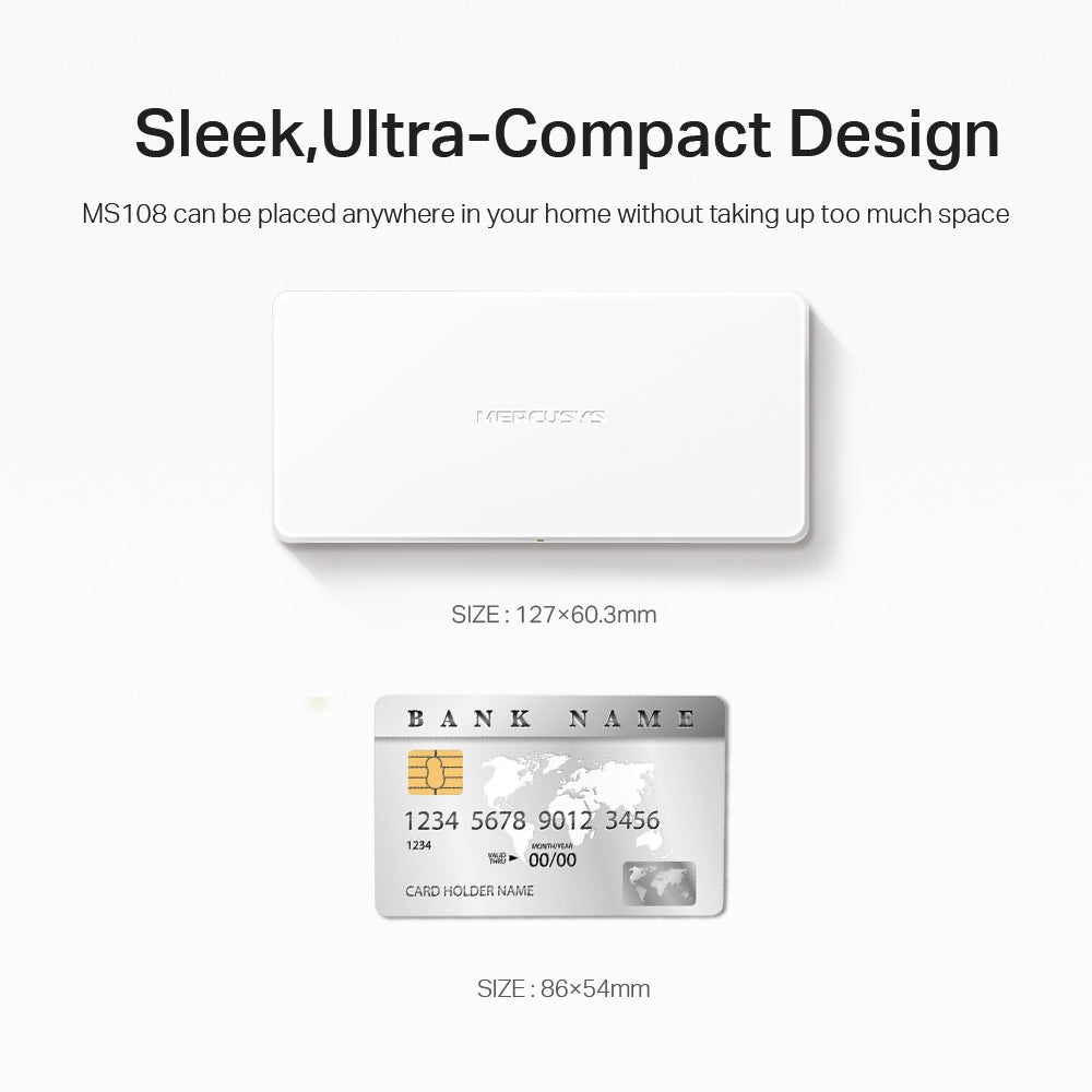 MS108 8-Port 10/100Mbps Desktop Switch – Mymart.pk