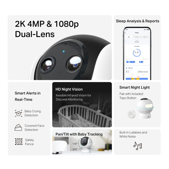 Tapo C840 Dual-Lens Smart Baby Camera