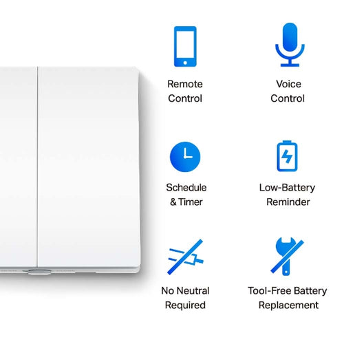 Tapo S220<br>Smart Light Switch, 2-Gang 1-Way